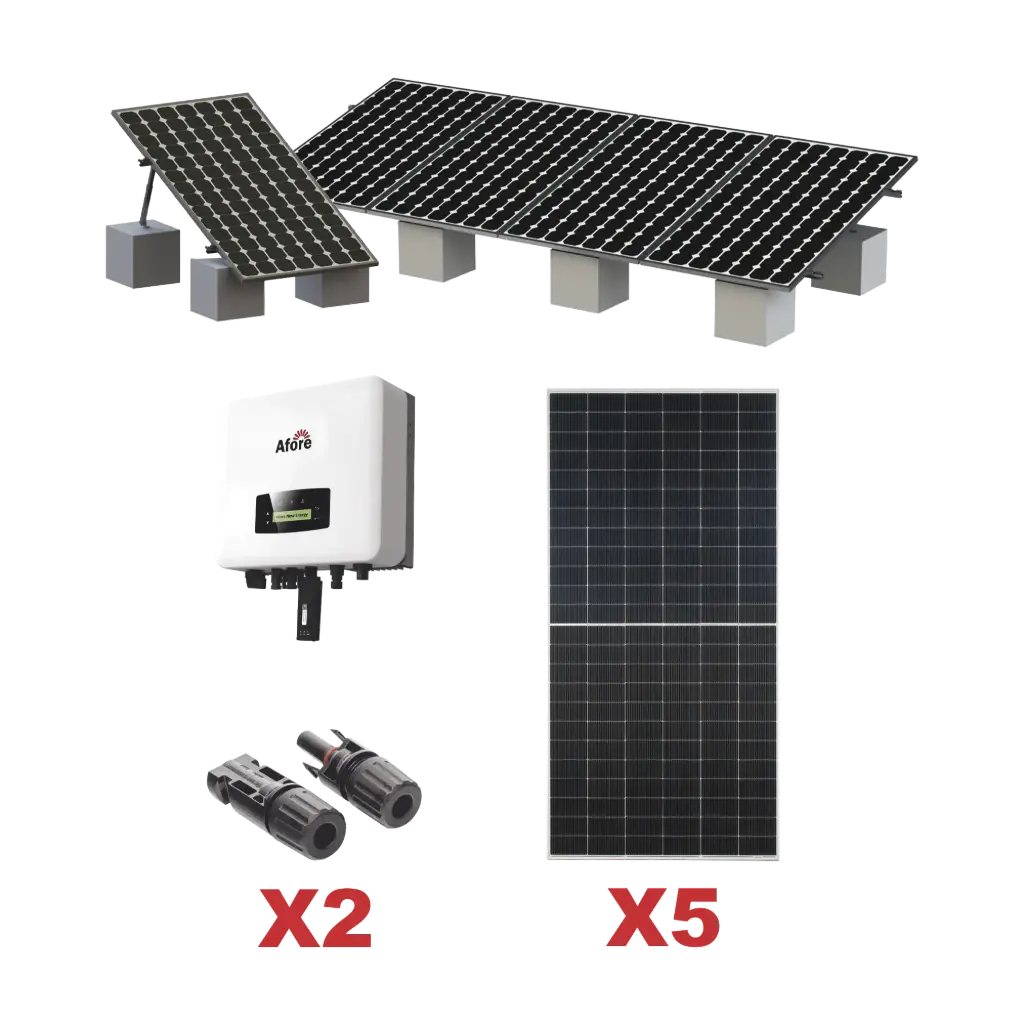 Kit Solar Interconexion - 3kW 220Vca - Inversor AFORE - Montaje Incluido